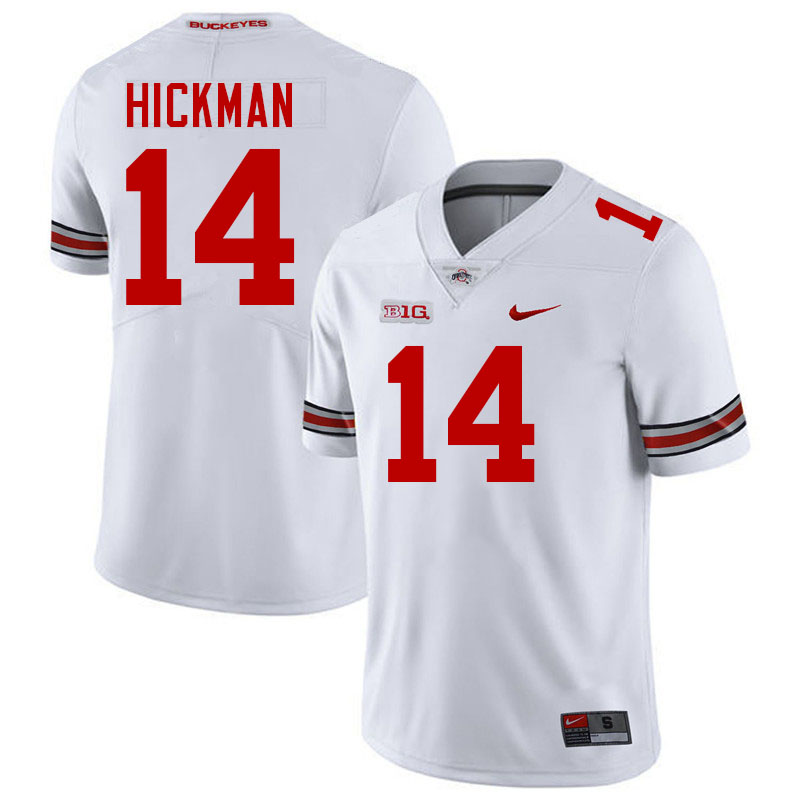 Ronnie Hickman Ohio State Buckeyes Jersey College Football Uniforms-White